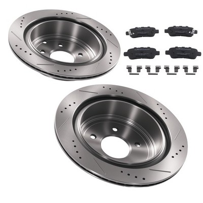 Rear Brake Rotors & Ceramic Pads Set for Infiniti FX35 2003-2012/FX45 2003-2008