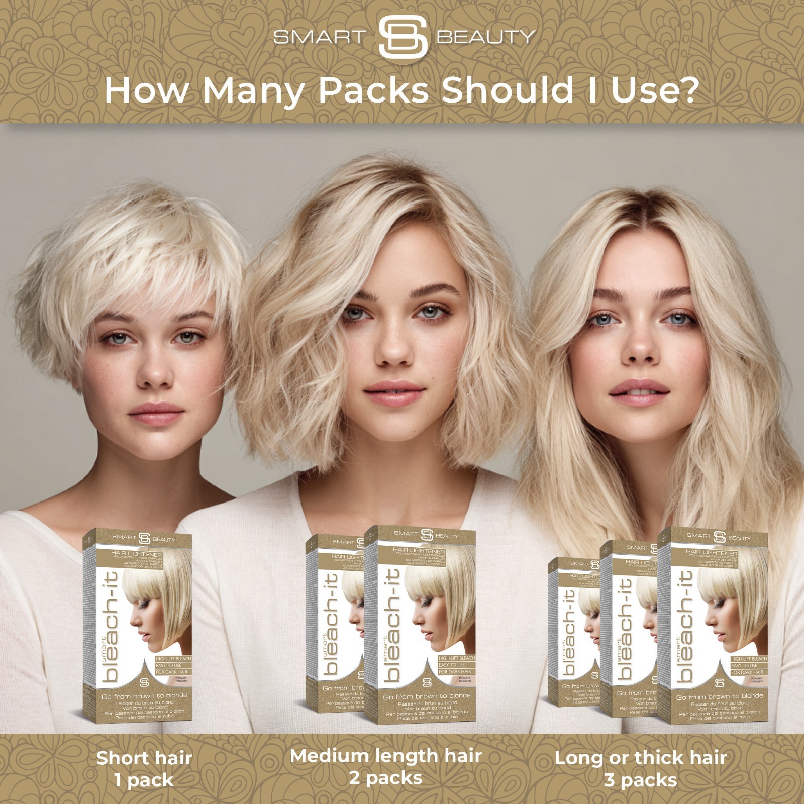 Smart Beauty Blonde Bleach-It, Hair Bleach, Hair Lightener for Dark Hair