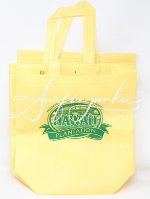 Hawaii Dole Plantation Yellow Gift Bag Travel Groceries Grocery To Go 3p Set New