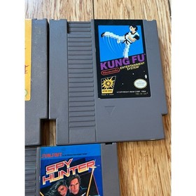 Lot Of 3 Nintendo NES Video Games Spy Hunter Rock-n-Bowl King Fu Untested