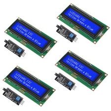 4Pcs LCD1602 1602 LCD Module Blue Screen 16x2 Character LCD Display with IIC ...