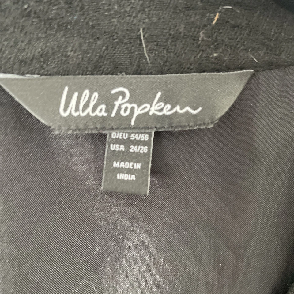 Ulla Popken Womans Blouse Top Multicolor Geometric Plus 24/26 Polyester 3/4 V - Image 2 of 4