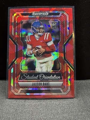 2025 Panini Prizm Draft Picks Jaxson Dart Student Orientation Red Ice Prizm #9