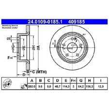 2x Bremsscheibe 26226756 hinten für Honda HR-V RU