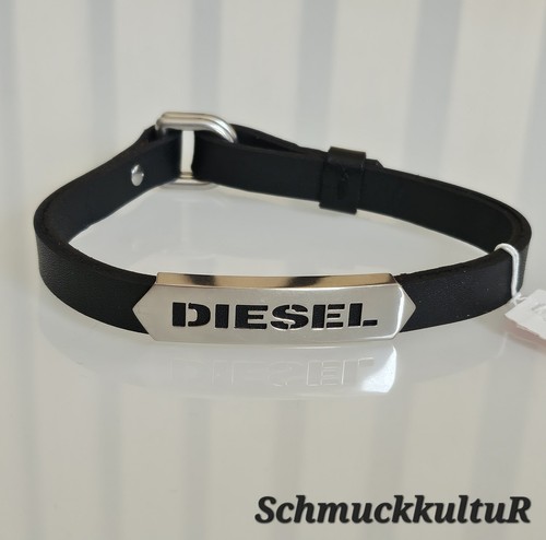 Diesel Armband DX099904 Herren Leder Schwarz Edelstahl NEU OVP - Bild 2 von 13