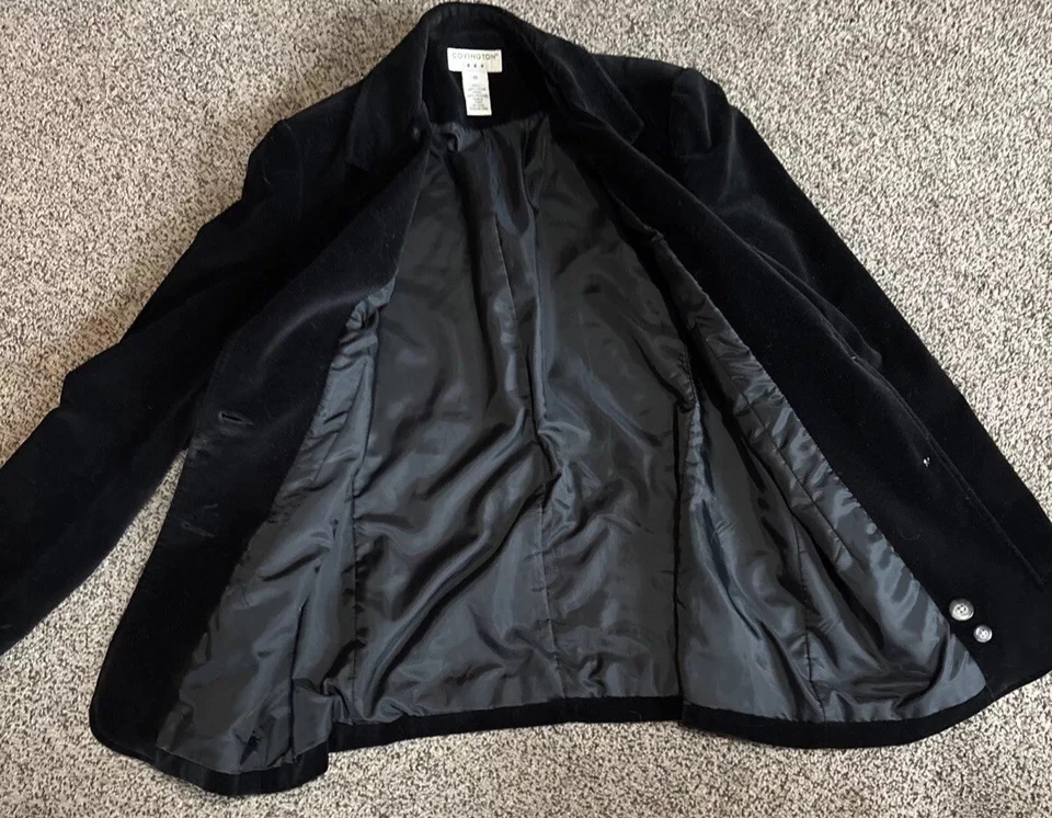 Blazer feminino Covington veludo preto 10 - Imagem 2 de 4