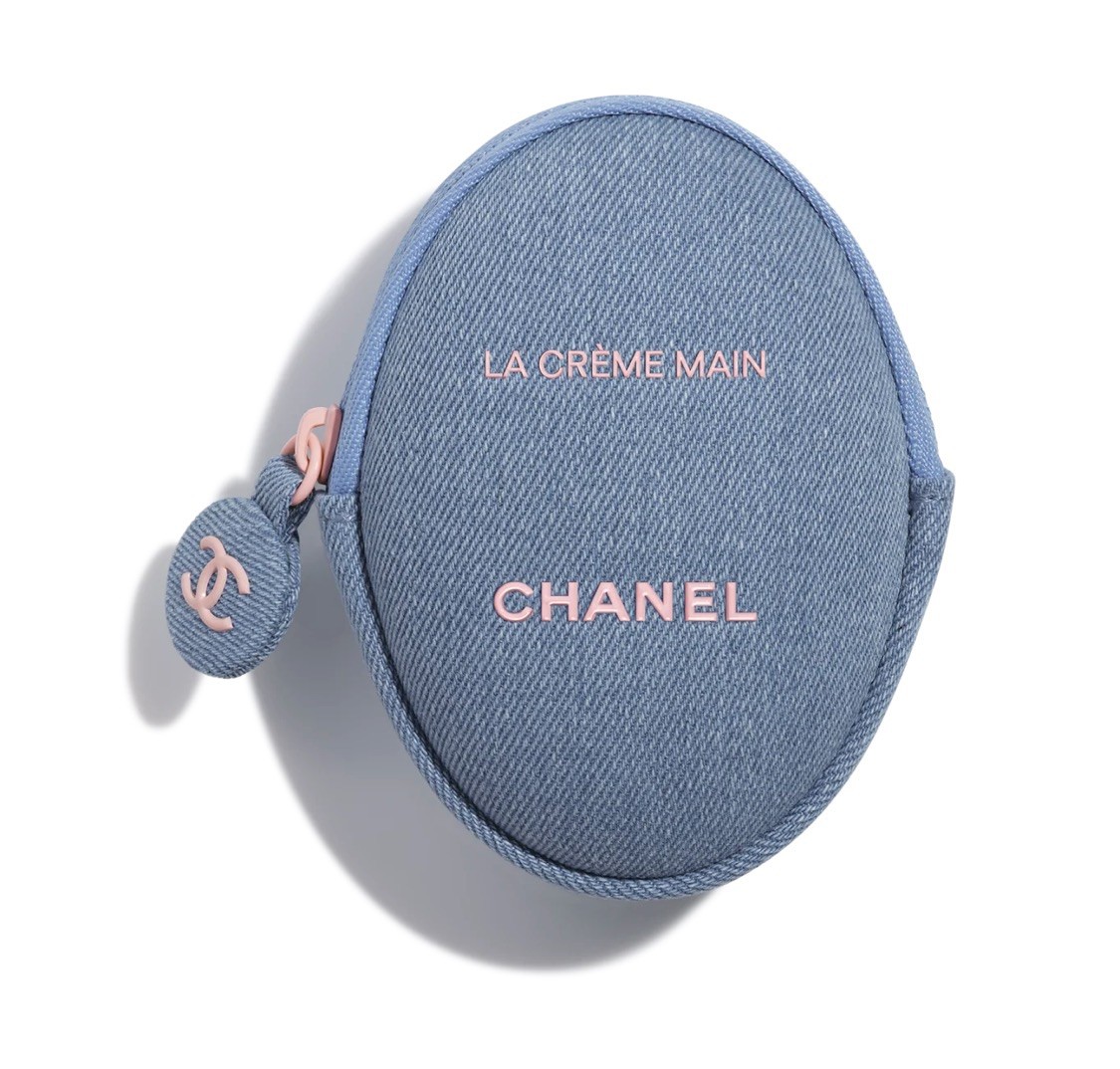 CHANEL LA CRÈME MAIN Hand & Nail Cream + Denim Pouch Limited DENIM