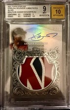 BGS 9: 2021 Topps Sterling Splendor Jumbo Patch Silver - Xander Bogaerts 1/1