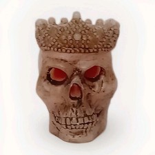 Halloween Bleeding Skull with Crown Candle Slightly Damaged 5.5 in x 4 in