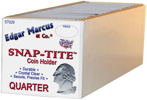 Edgar Marcus Quarter 2x2 Snap-Tite Holders 25 Box Archivio Portamonete - Foto 2 di 3