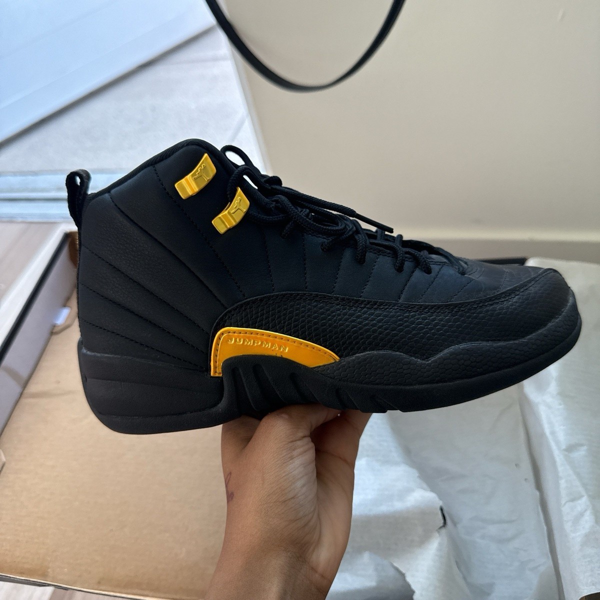 Size 7 (GS) - Jordan 12 Retro Mid Black Taxi for sale online | eBay