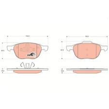 TRW Bremsbelagsatz Bremsklötze vorne 8683614 BV612001BA CN152K021AA 24746773
