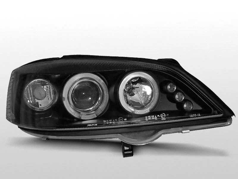 Frontlykter for Opel ASTRA G 98-04 Angel Eyes Black Gratis frakt LPOP18WN XINO U - Image 3 of 4
