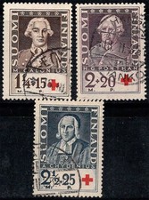 Finlande 1935 Mi. 188-190 Oblitéré 100% Croix-Rouge, célébrités