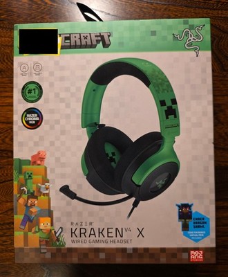 Razer Kraken V4 X Wired Gaming Headset - Minecraft Edition NEW Rare