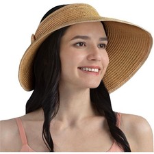 Women Summer Visor Hat Sun Wide Brim Cap Beach UV Straw Cover Protection Ladies