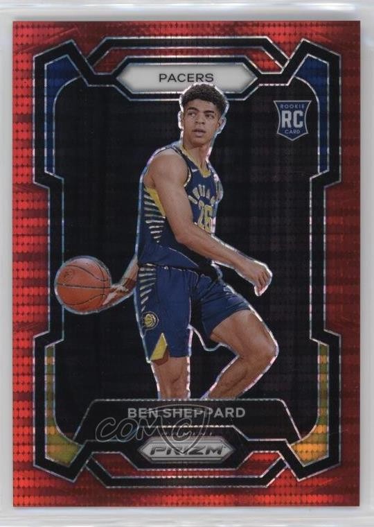 2023-24 Panini Prizm Red Seismic Prizm /299 Ben Sheppard #172 Rookie RC