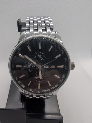 Sinobi mens watch New Battery Silver Finish
