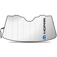 Mopar Logo Universal Fit Auto Windshield Sun Shade at Standard Size