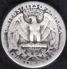 1942D Washington 90% Silver Quarter, Very Good War Time US Coin, KM 164