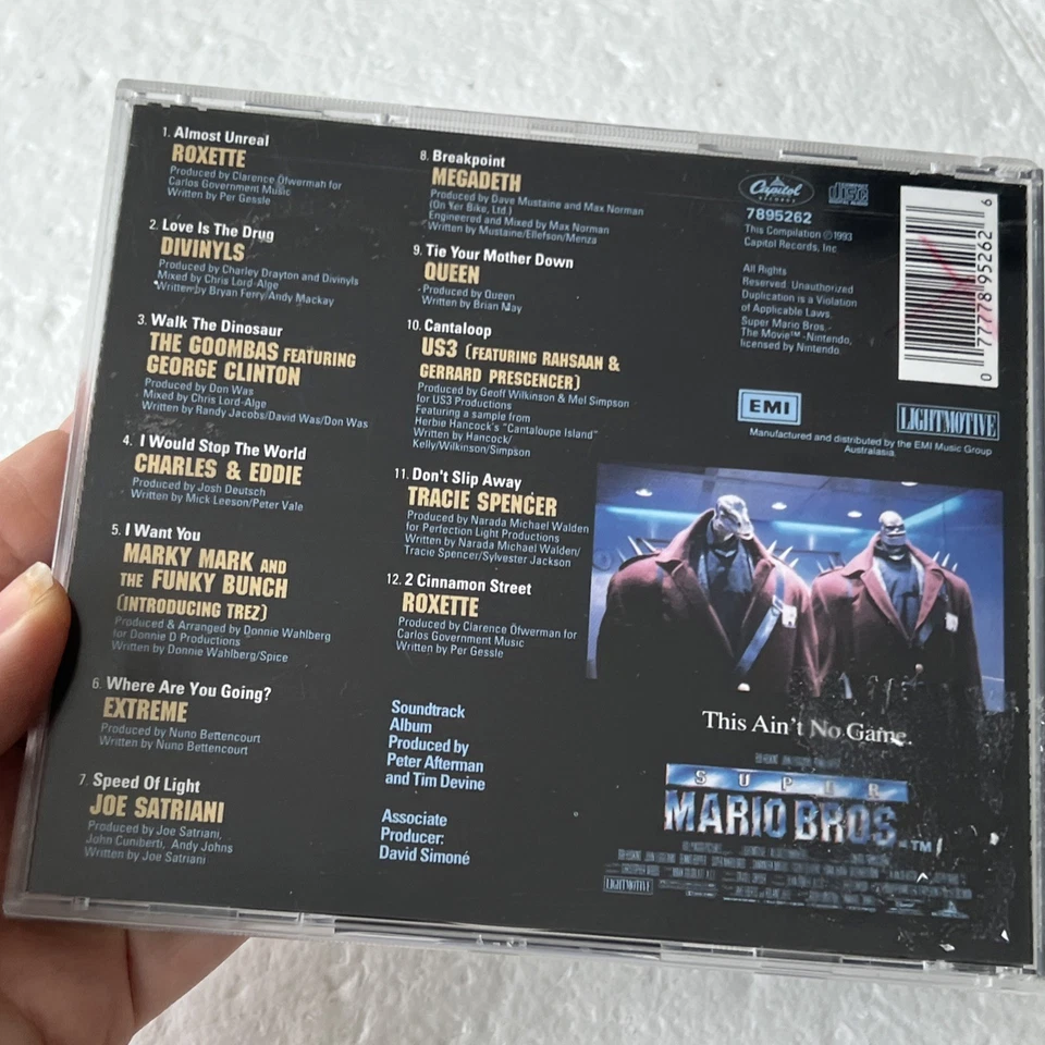 Super Mario Bros Cd Sound Soundtrack 90s Music Movie Merchandise Australian Edn - Image 2 of 4