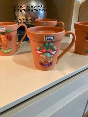 NWT Set of 4 Department 56 Garden Vegetable Face Coffee Mugs/Cups