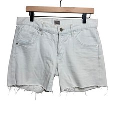 Citizens of Humanity White Light Wash Frayed Raw Hem Cut off Shorts Womens 28