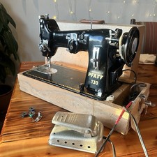 PFAFF 130 Heavy Duty Industrial Sewing Machine Leather Upholstery With Case Read