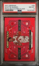 Scottie Barnes Obsidian Pitch Blck Electric Etch Red Flood PSA 8 (#26) 2021/22