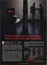 Hertz Computer Corporation 386/25 Vintage 1988 Magazine Ad PC Intel IBM Compaq
