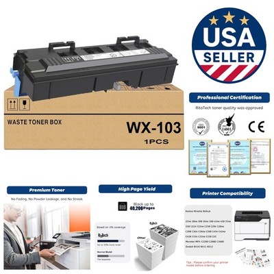 Efficient WX-103 Waste Toner Box - 40200 Pages Compatible with Bizhub Printers