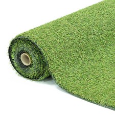 GardenKraft 4m x 1m Artificial Grass Roll / 15mm Density 400_x_100_cm, Green 
