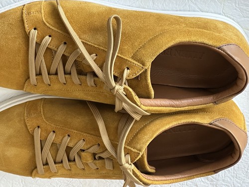 Allen Edmonds 10 1/2 med mens suede Courtside yellow sneakers