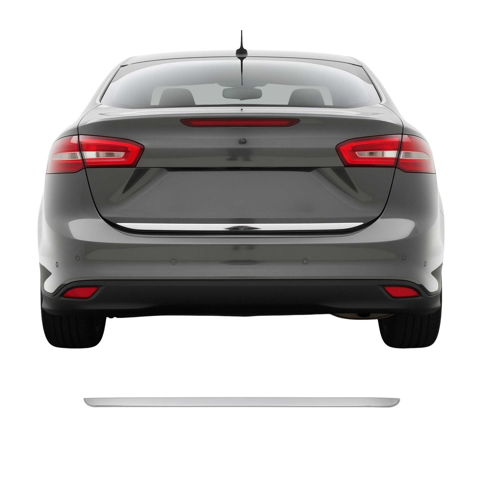 Protection hayon Ford Focus Berline 2014-2018 accessoire coffre acier inox gris