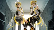 Anime anime girls blonde headphones blue Playmat Gaming Mat Desk Game Desk
