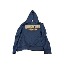 Georgia Tech Hoodie Navy Blue Pullover College Sweatshirt Yellow Jackets Medium
