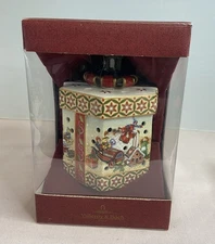RARE VINTAGE VILLEROY & BOCH CHRISTMAS TOYS BEAR VOTIVE CANDLE BOX