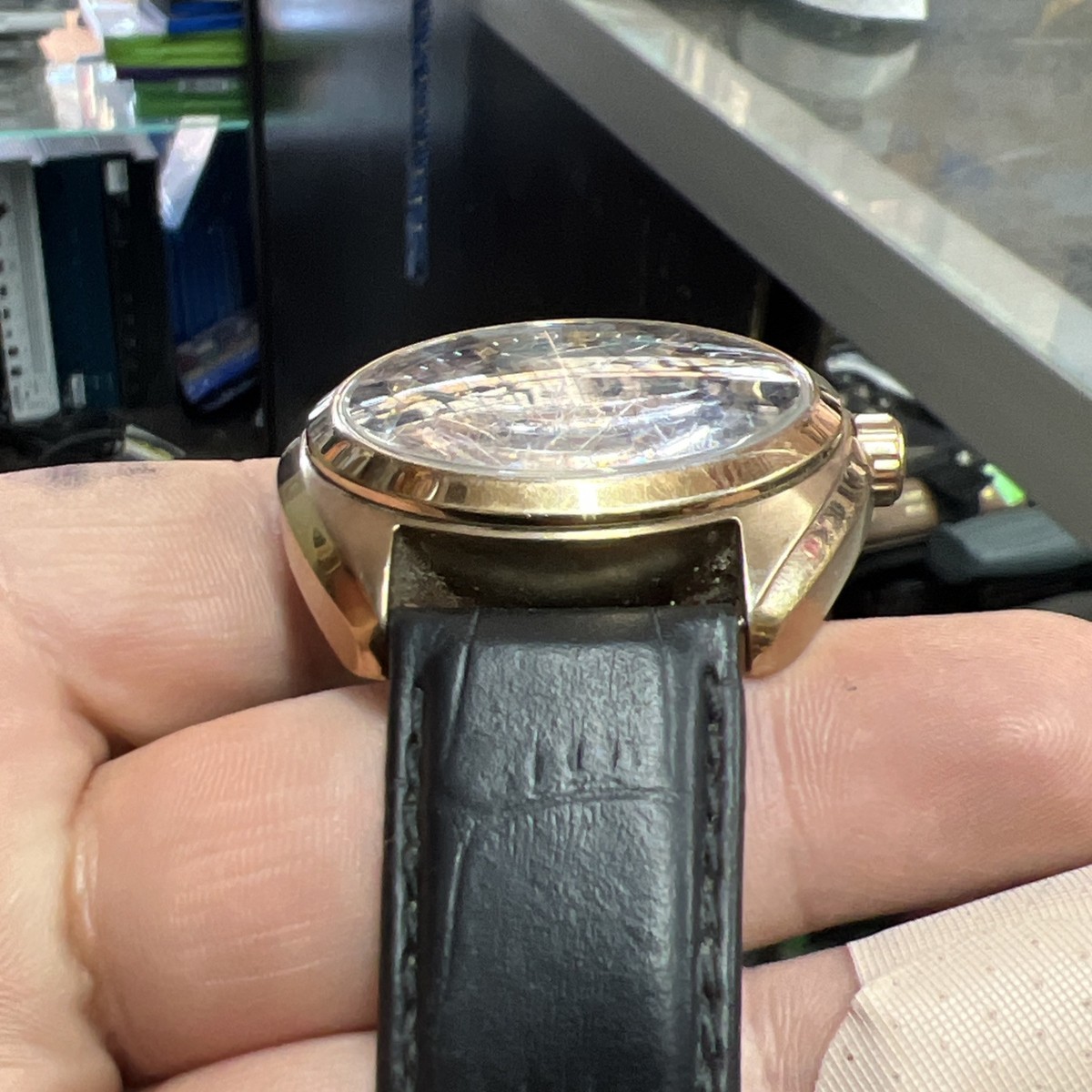 Citizen Bu4013-07h Men's Watch Black Leather Band 44mm Eco Drive