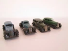 4 VINTAGE DINKY MECCANO CARS 30C DAIMLER 30D VAUXHALL 30B ROLLS ROYCE 36A ARMST