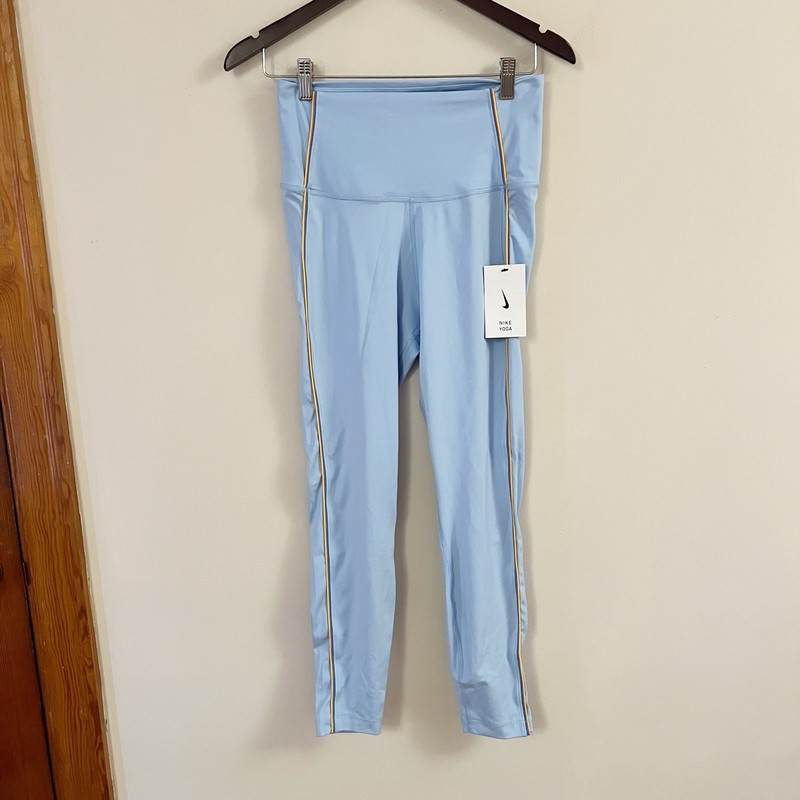 Nike Women's 7/8 Yoga Training Tight Size Medium CU5360-436 NEW Light Blue