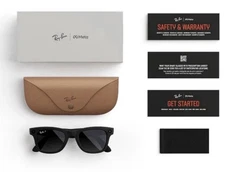 *NIB* Ray-Ban Wayfarer Meta AI Glasses (RW4006) Matte Black Polarized Graphite