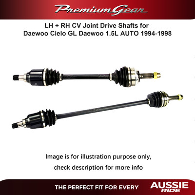 LH + RH CV Joint Drive Shafts for Daewoo Cielo GL Daewoo 1.5L AUTO 1994-1998