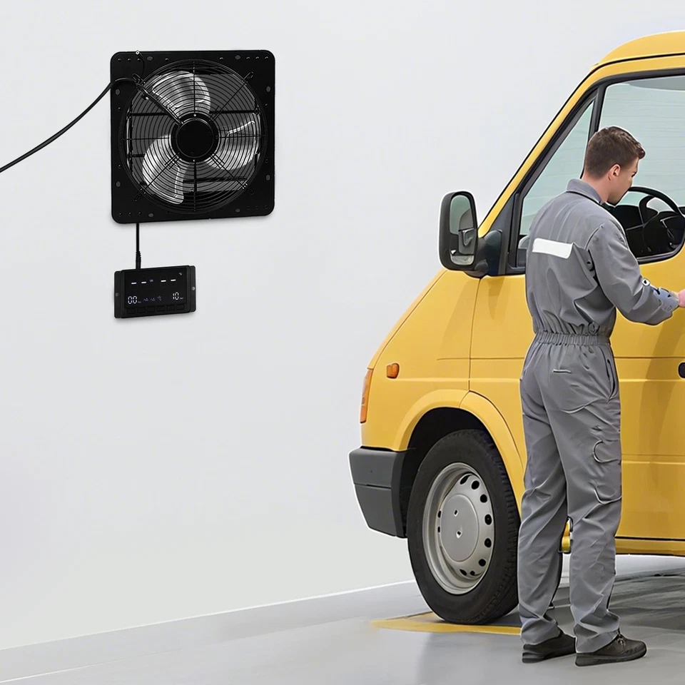 Ventilador de montaje en pared de 14 pulgadas, ventilador de ventilación y refrigeración, ventilador de escape montado en la pared Foto 4 de 4