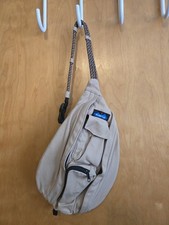 Kavu Rope Sling Bag Crossbody Shoulder Hiking Backpack Tan Beige