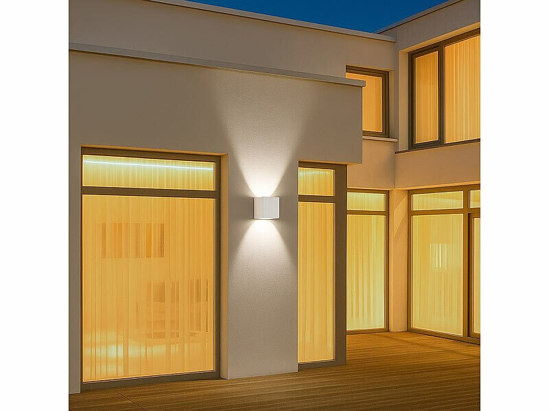 Applique murale extérieure double faisceau 385 lm LED G9 blanche Lum - 4
