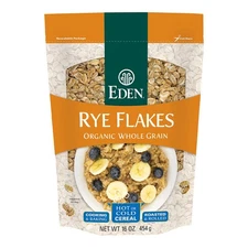 Eden Organic Rye Flakes, 16 oz, Toasted and Rolled, 100% Whole Grain,... 