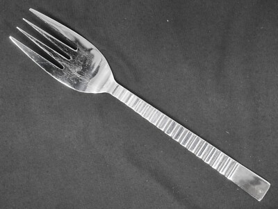 Libby LYF5 Wavey Lines Pattern Stainless Cold Meat Fork. 8 1/2'' Long