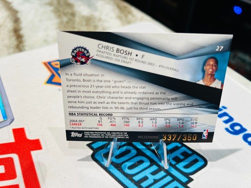 2005-06 Topps Luxury Box - #27 Chris Bosh GOLD MEZZANINE /350 TORONTO RAPTORS - Picture 2 of 2