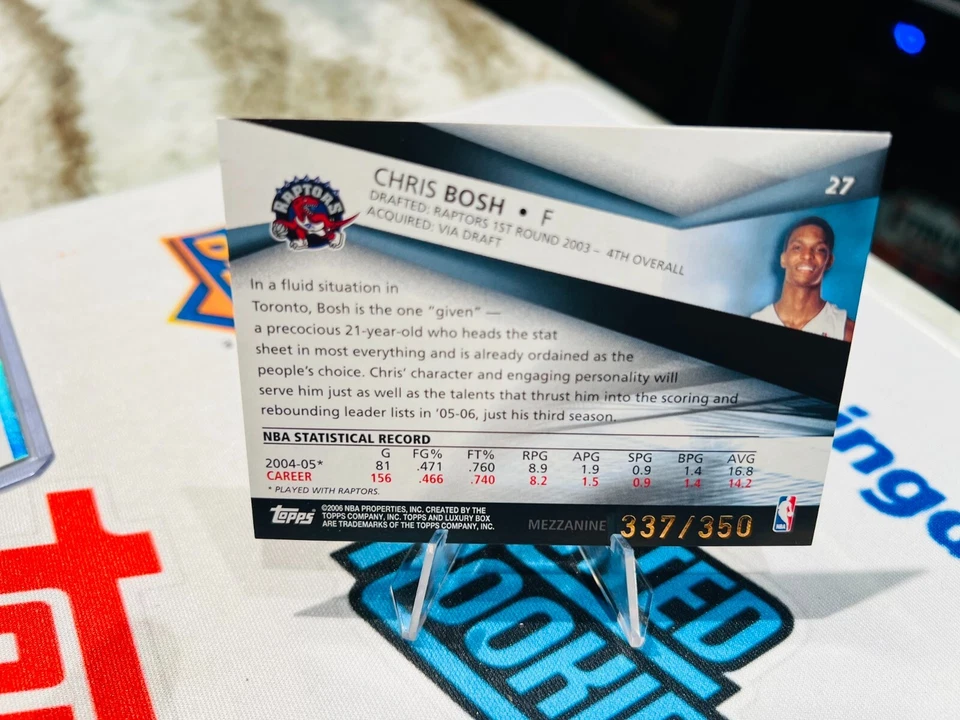 2005-06 Topps Luxury Box - #27 Chris Bosh GOLD MEZZANINE /350 TORONTO RAPTORS - Image 2 of 2