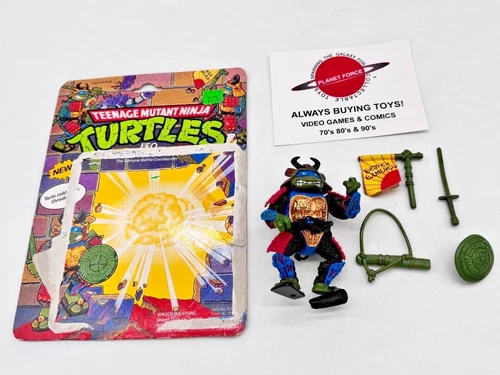 1990 Leo Sewer Samurai w/ Cardback Complete TMNT Vintage Figure